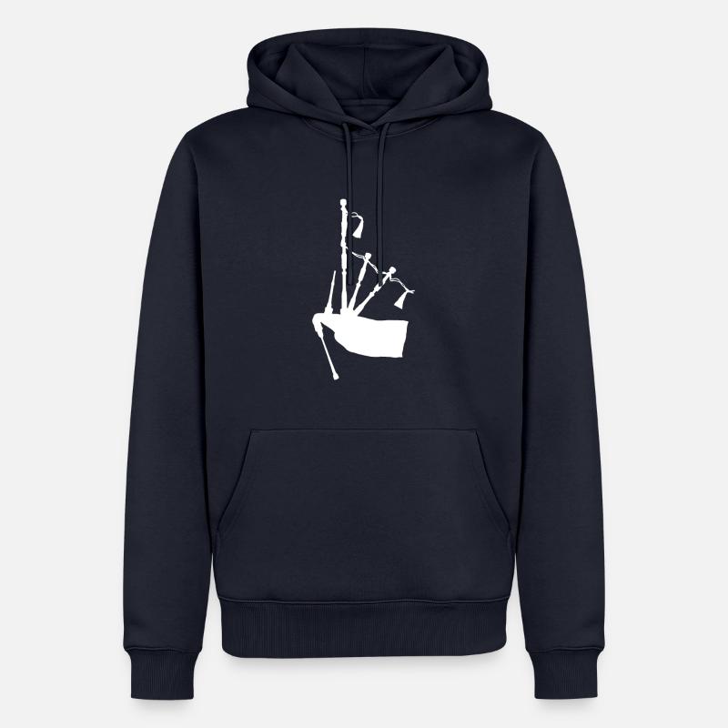 Cornemuse - Bagpipe - Sweat à capuche Premium bio Homme - bleu marine