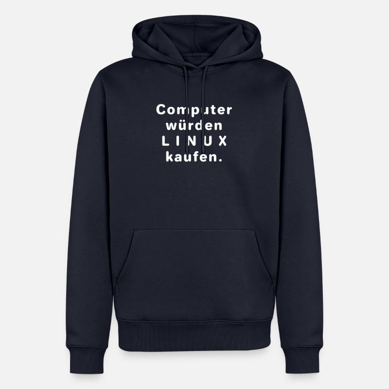 Computer würden Linux kaufen - Männer Premium Bio Hoodie - Navy
