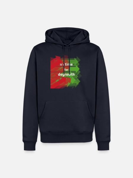 Degrowth Postwachstum grünes Wachstum - Männer Premium Bio Hoodie - Navy