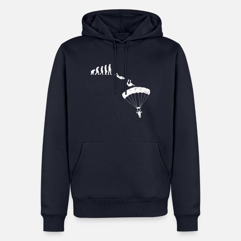 Fallschirmspringen Skydiving Evolution - Männer Premium Bio Hoodie - Navy