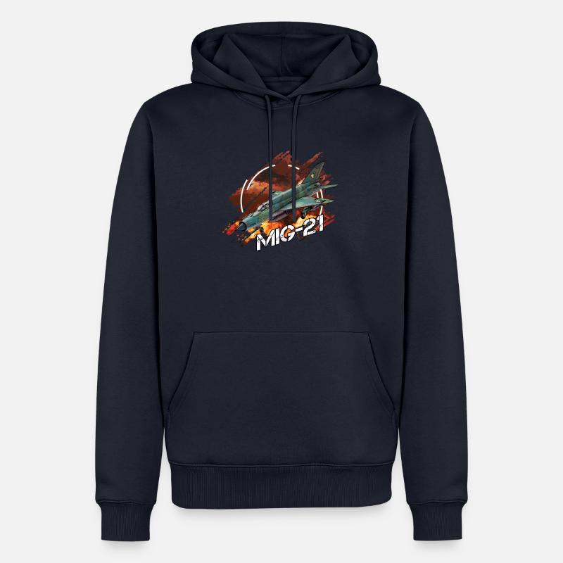 MIG 21 Luftwaffe Pilot Geschenk - Männer Premium Bio Hoodie - Navy