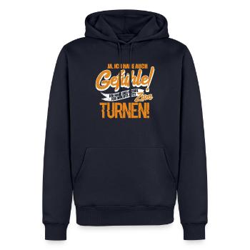 Turnen Turner Turnerin Gymnastik Geschenk - Männer Premium Bio Hoodie - Navy - Vorne - Nico (187cm)