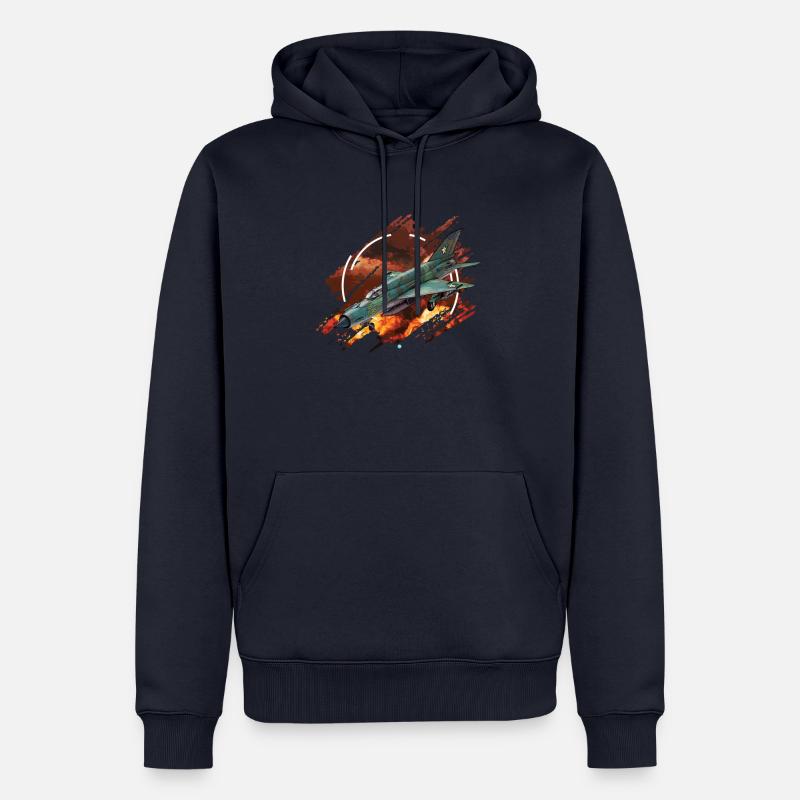 MIG 21 Luftwaffe Pilot Geschenk - Männer Premium Bio Hoodie - Navy