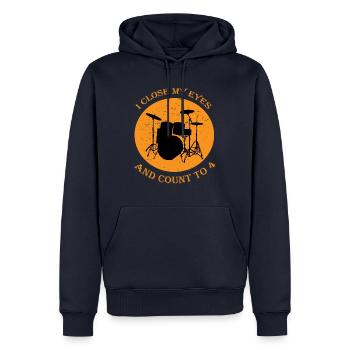 Drummer Drummer Musical Instrument - Men’s Premium Organic Hoodie - navy - Front - Nico (187cm)