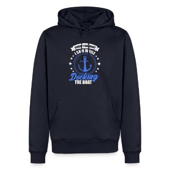 Boot Kapitän Segelboot Motorboot See Geschenk - Männer Premium Bio Hoodie - Navy - Vorne - Nico (187cm)