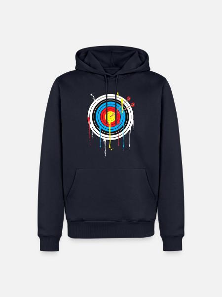 Zielscheibe Bogenschießen Compound Recurvebogen - Männer Premium Bio Hoodie - Navy