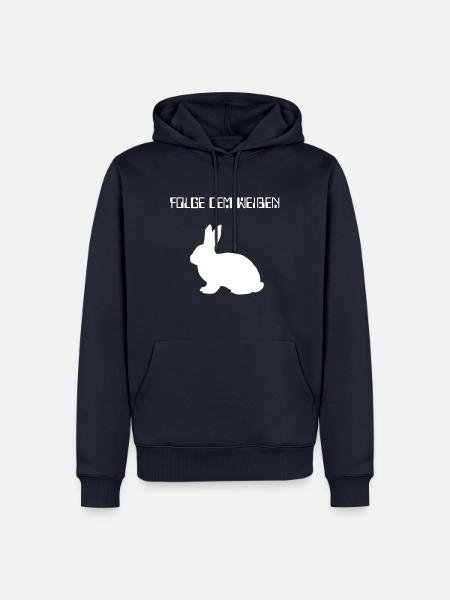 Folge dem weißen Kaninchen - Matrix - Männer Premium Bio Hoodie - Navy