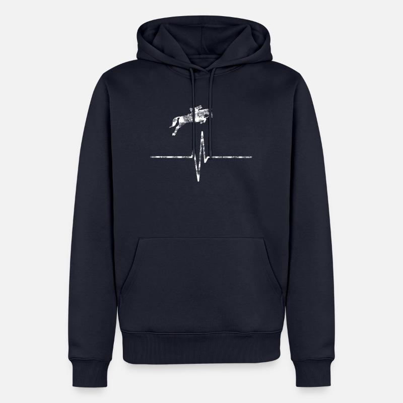 Équitation CSO Dressage Evolution - Sweat à capuche Premium bio Homme - bleu marine