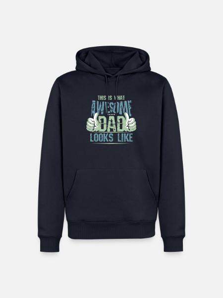 this is what - Männer Premium Bio Hoodie - Navy