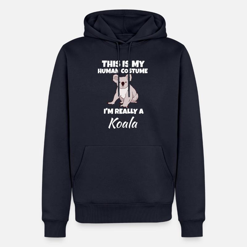koala - Sweat à capuche Premium bio Homme - bleu marine