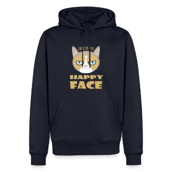 Dies ist mein glückliches Gesicht - Männer Premium Bio Hoodie - Navy - Vorne - Nico (187cm)