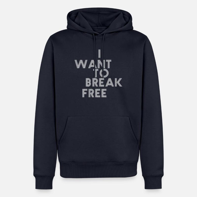 Je veux me libérer - Sweat à capuche Premium bio Homme - bleu marine