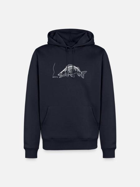 Angler Shirt - Zander - Raubfisch Angeln - Fisch - Männer Premium Bio Hoodie - Navy