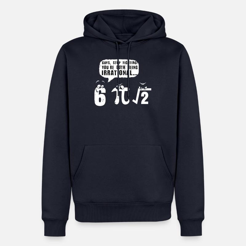 funny math irrational - Männer Premium Bio Hoodie - Navy