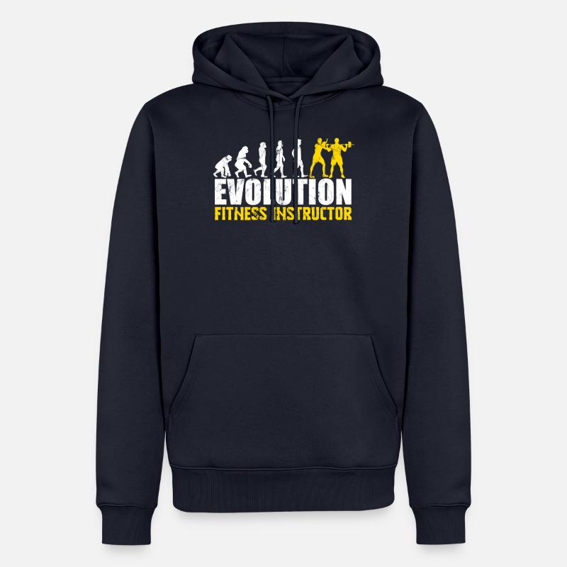 Personal Trainer Fitnesstrainer Evolution - Männer Premium Bio Hoodie - Navy