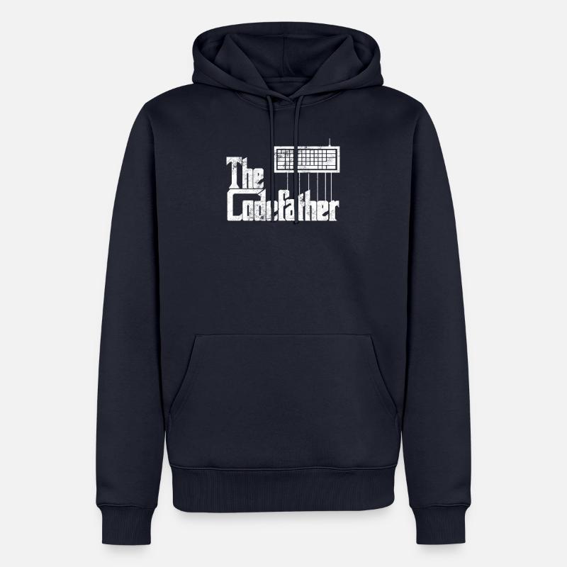 Lustiges Programmiererdesign Die Codefather-Grafik - Männer Premium Bio Hoodie - Navy