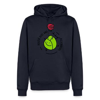 Rock and Roll - Männer Premium Bio Hoodie - Navy - Vorne - Nico (187cm)