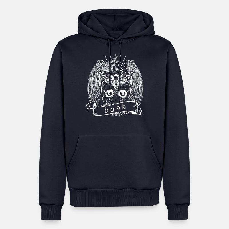 bash shell linux - Männer Premium Bio Hoodie - Navy