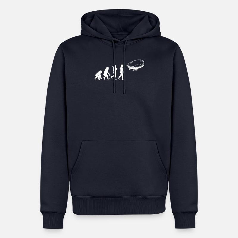 Evolution du dirigeable - Sweat à capuche Premium bio Homme - bleu marine