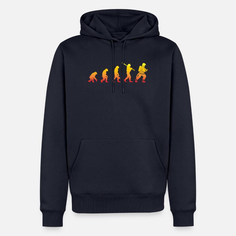 Pompiers Evolution - Pompier Pompier - Sweat à capuche Premium bio Homme - bleu marine