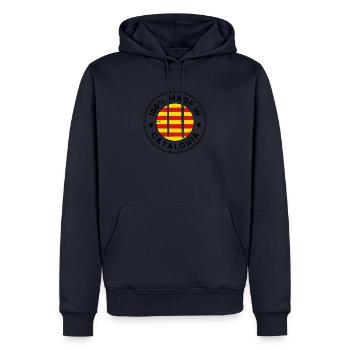 Made in Katalonien katalanisch Flagge Fahne - Männer Premium Bio Hoodie - Navy - Vorne - Nico (187cm)