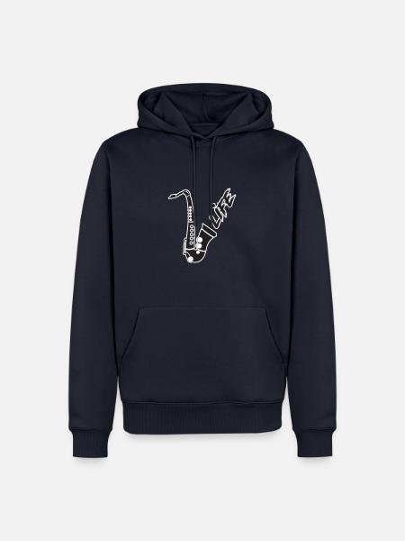 Saxofon, Saxophonist - Männer Premium Bio Hoodie - Navy