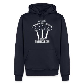 Lustig Elektrotechnik Geschenk - Männer Premium Bio Hoodie - Navy - Vorne - Nico (187cm)