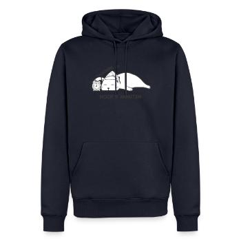 Lustige sprüche noch 5 minuten katzen shirt - Männer Premium Bio Hoodie - Navy - Vorne - Nico (187cm)