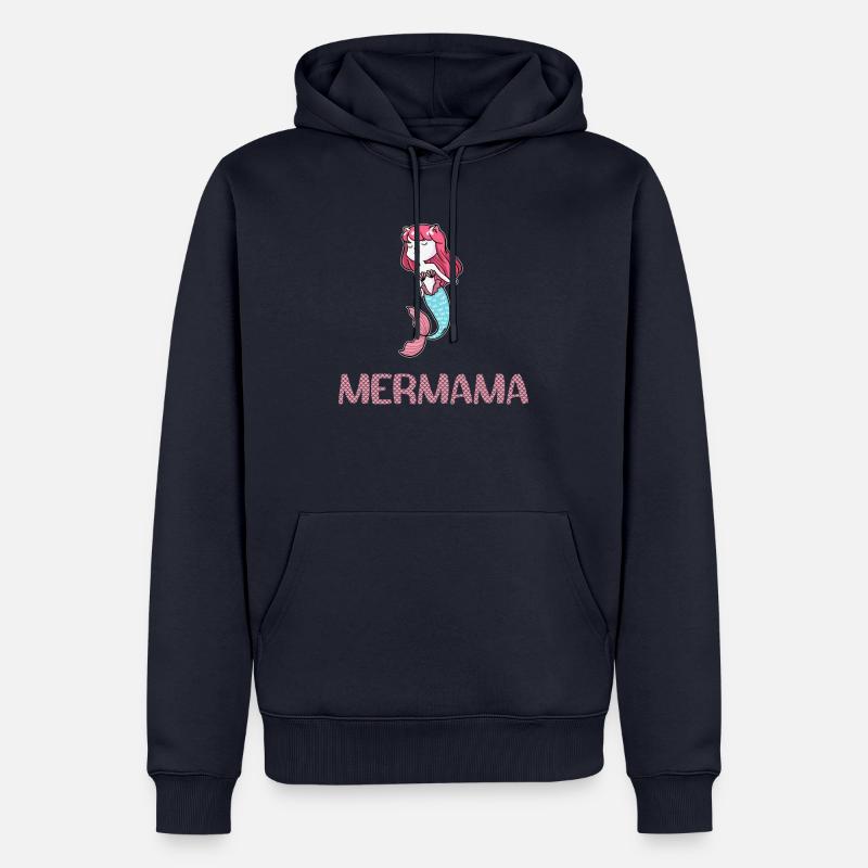 Sirène sirène mère sirène d'eau - Sweat à capuche Premium bio Homme - bleu marine