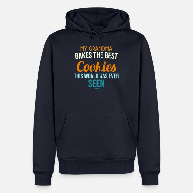 Oma Kekse backen Plätzchen Geschenk - Männer Premium Bio Hoodie - Navy