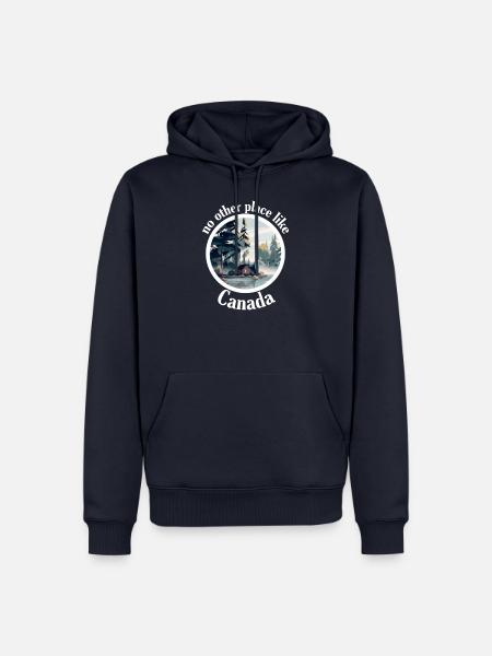 Canada Wild Wildnis Abenteuer Outdoor Natur Kanada - Männer Premium Bio Hoodie - Navy