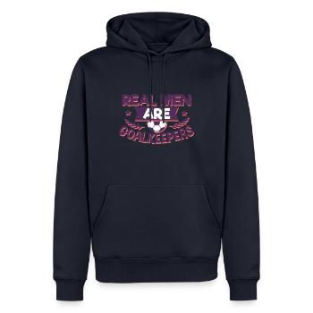 Football gardien - Sweat à capuche Premium bio Homme - bleu marine - Devant - Nico (187cm)