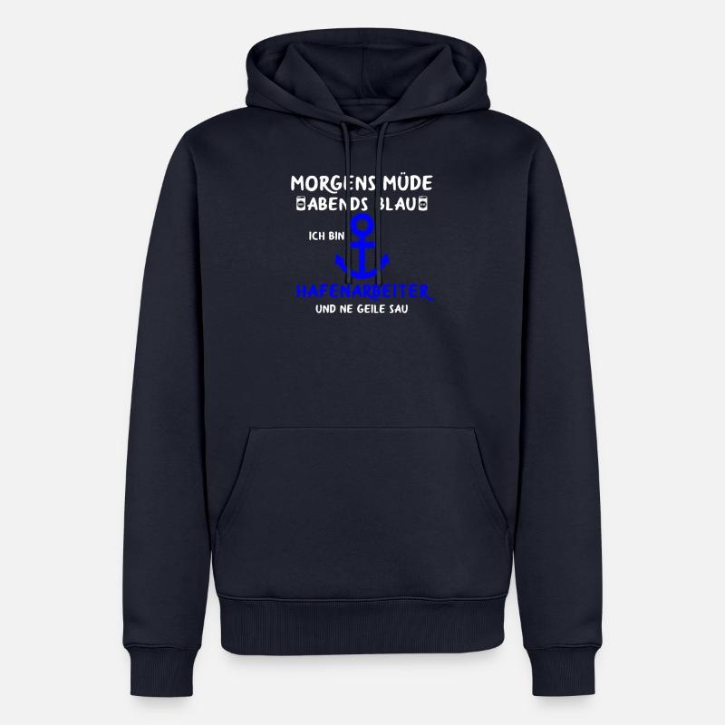 Hafenarbeiter Dockarbeiter Docker Hafen - Männer Premium Bio Hoodie - Navy