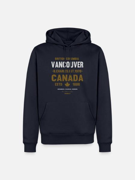 Vancouver Kanada Eishockey Ahornblatt Geschenk - Männer Premium Bio Hoodie - Navy
