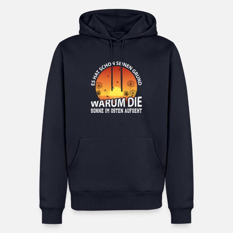 DDR Ossi Geschenk - Männer Premium Bio Hoodie - Navy
