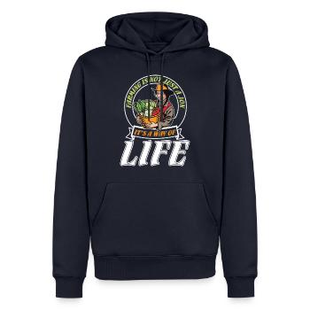 Farmer cows farmer yard gift - Men’s Premium Organic Hoodie - navy - Front - Nico (187cm)