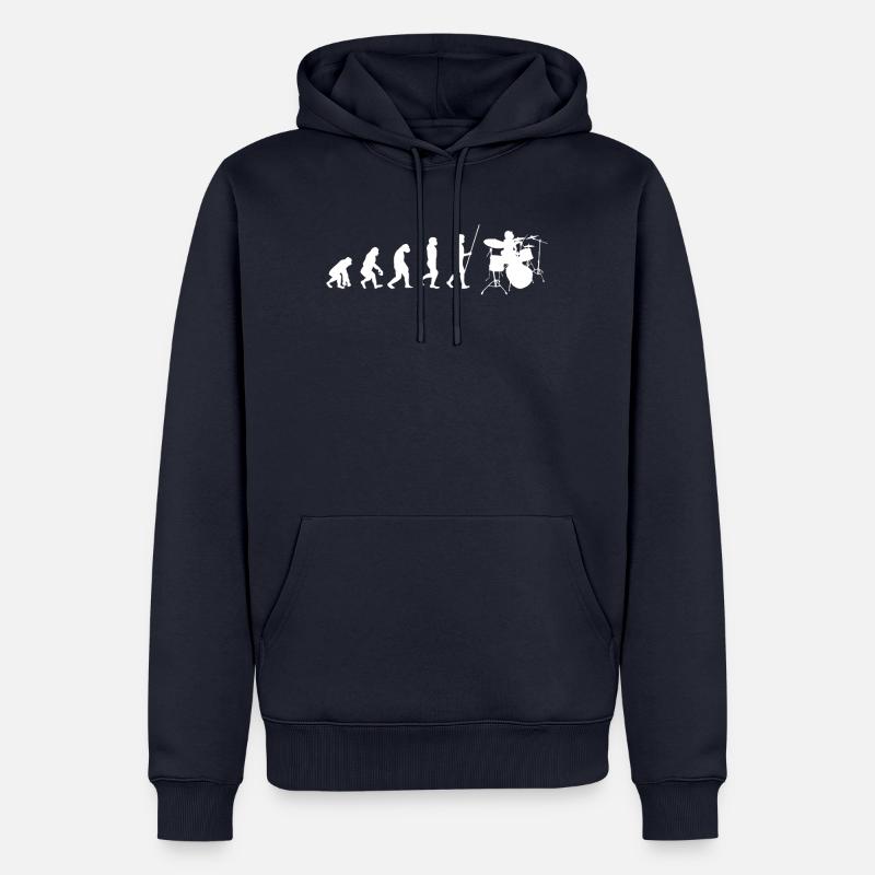 Evolution drummer drummer | Drums gift - Men’s Premium Organic Hoodie - navy