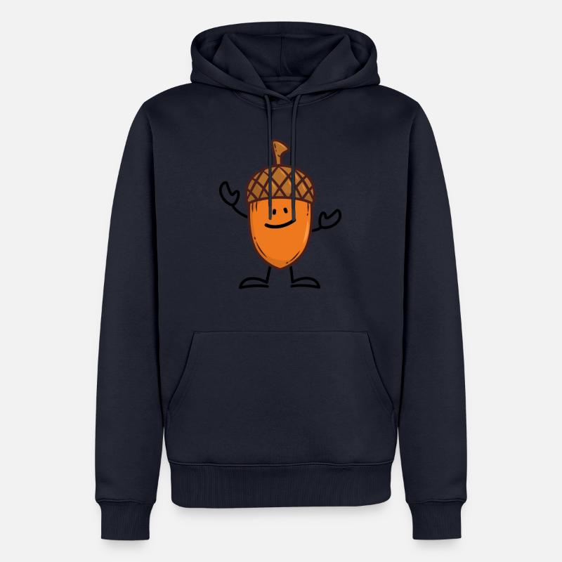 Eichel Herbst Eiche Baum - Männer Premium Bio Hoodie - Navy