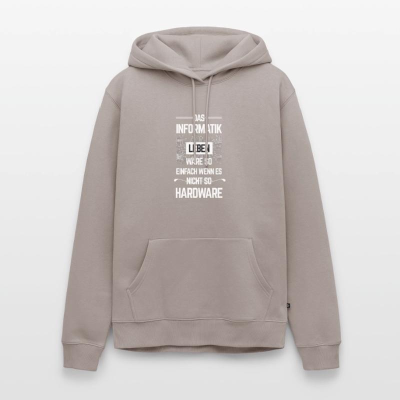 Informatik Programierer Computer PC Geschenk Männer Premium Bio Hoodie