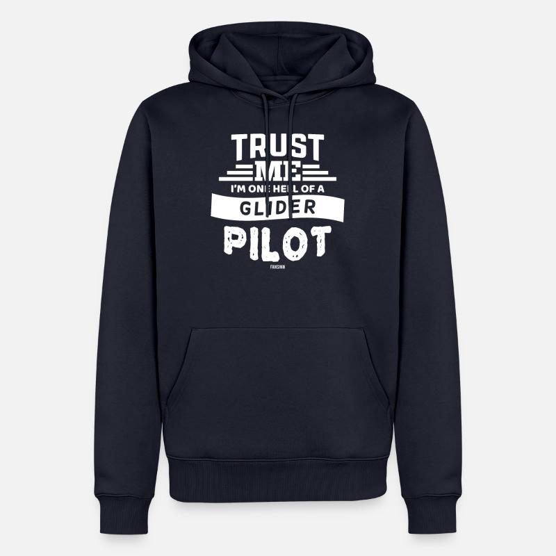 Pilote de planeur planeur - Sweat à capuche Premium bio Homme - bleu marine
