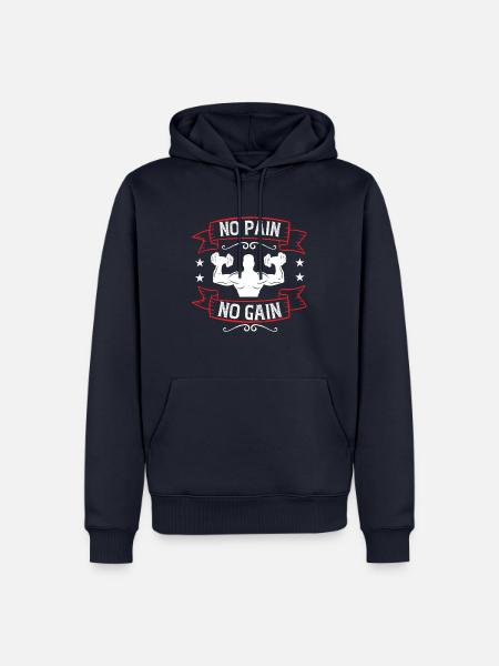 Gym Bodybuilding Motivation - Männer Premium Bio Hoodie - Navy