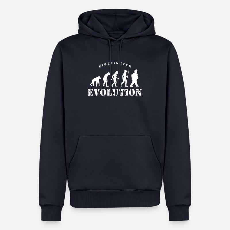 Feuerwehrmann Evolution Feuerwehrmann - Männer Premium Bio Hoodie - Navy