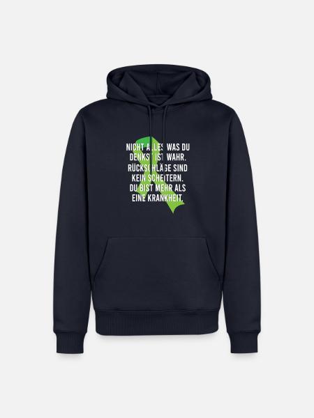 Depression Bewusstsein Spruch Für Psychologen - Männer Premium Bio Hoodie - Navy