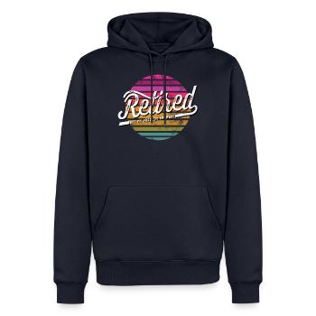 Retired Pension - Männer Premium Bio Hoodie - Navy - Vorne - Nico (187cm)