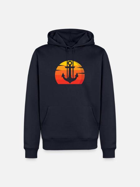 Anker Schiff Seefahrt - Männer Premium Bio Hoodie - Navy