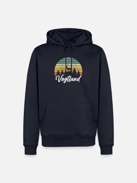 Vogtländer Geschenk Vogtland Heimat Urlaub - Männer Premium Bio Hoodie - Navy