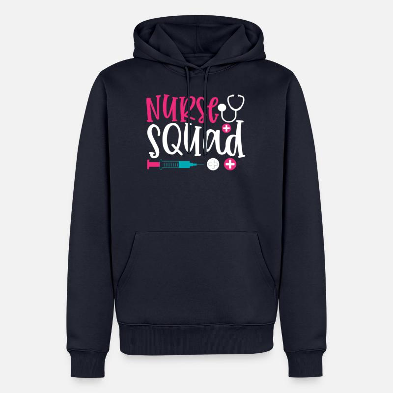 Spruch nurse squad - Männer Premium Bio Hoodie - Navy