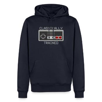 Classically Trained Gamer Geschenk - Männer Premium Bio Hoodie - Navy - Vorne - Nico (187cm)