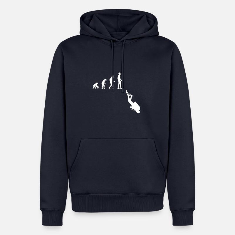 Diving Evolution | People Development Idea - Men’s Premium Organic Hoodie - navy