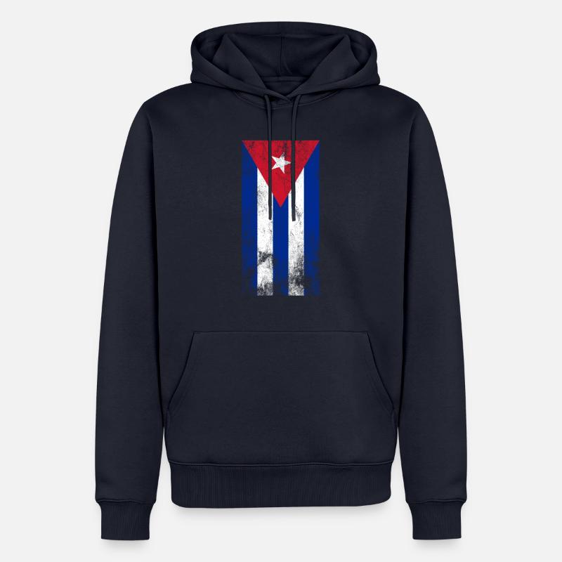 Cuba drapeau Cuba libère Cuba cuban - Sweat à capuche Premium bio Homme - bleu marine